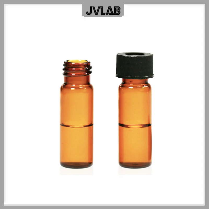 Brown Chromatography Vial 4 ml With Black Open-topped Cap For Agilent/ Waters/ Shimadzu Sample Waste Bottle Without Scale 100/PK