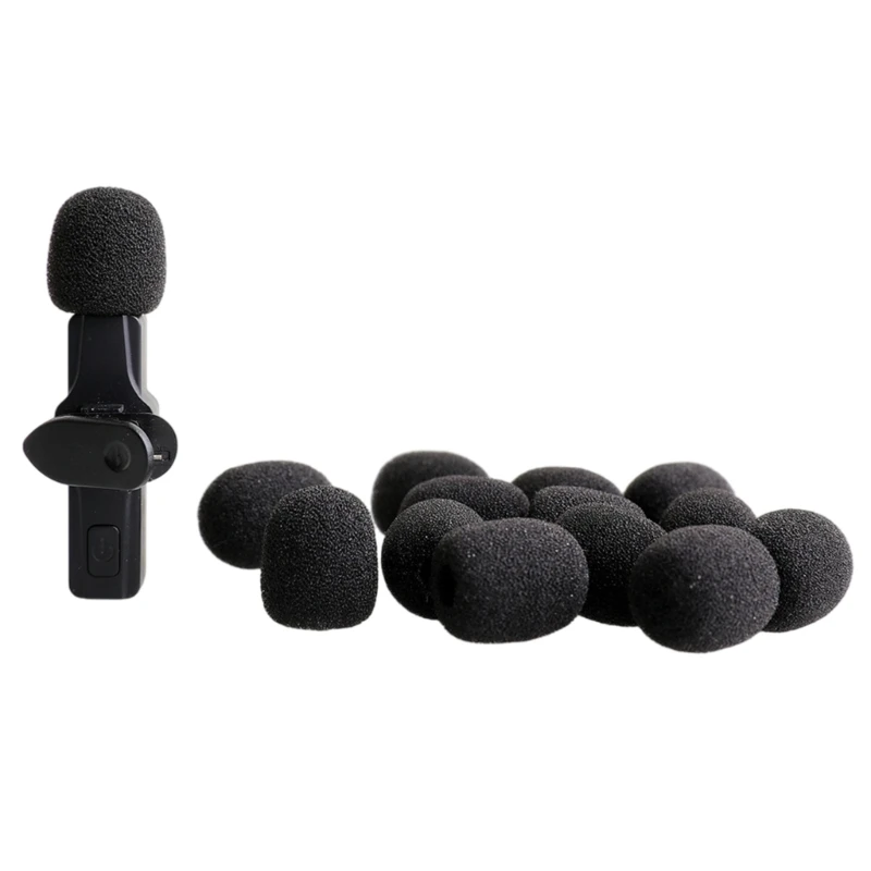100 Uds auriculares micrófonos cubierta espuma parabrisas cubierta protectora micrófonos espuma para micrófonos