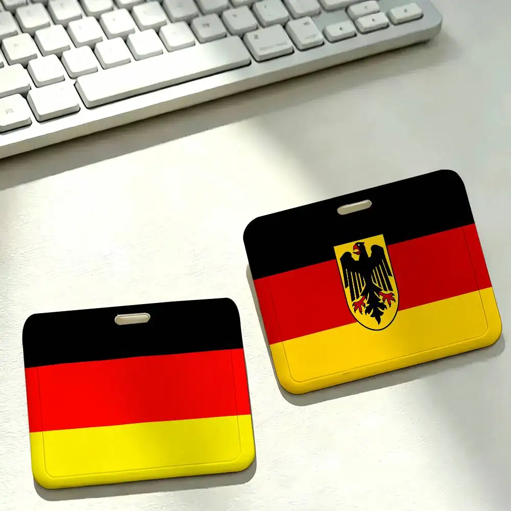 Nation G-Germany Card Holder Corporate Business Work Badge Holders Uisex Credit Bus Daily Commute ID Case