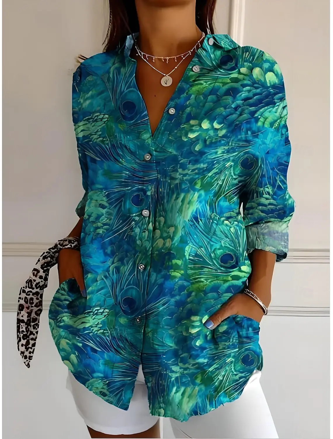 Chemise femme fleur Active chemisier élégant revers cou chemisier mode femmes chemises à manches longues vêtements pour femmes vêtements féminins
