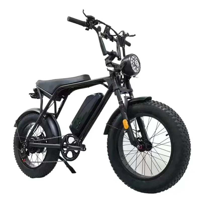 High Quality Factory Supply 500W 750W 48V Lithium Battery Central Steel Mountain Bike 20-Inch Fat Tire Waterproof Adults