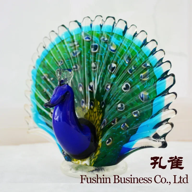 

Hand Blown Colorful Bird Figurines Ornament Art Glass Table Top Sculpture Home Office DecorNovelty Gift for Birthday/Xmas