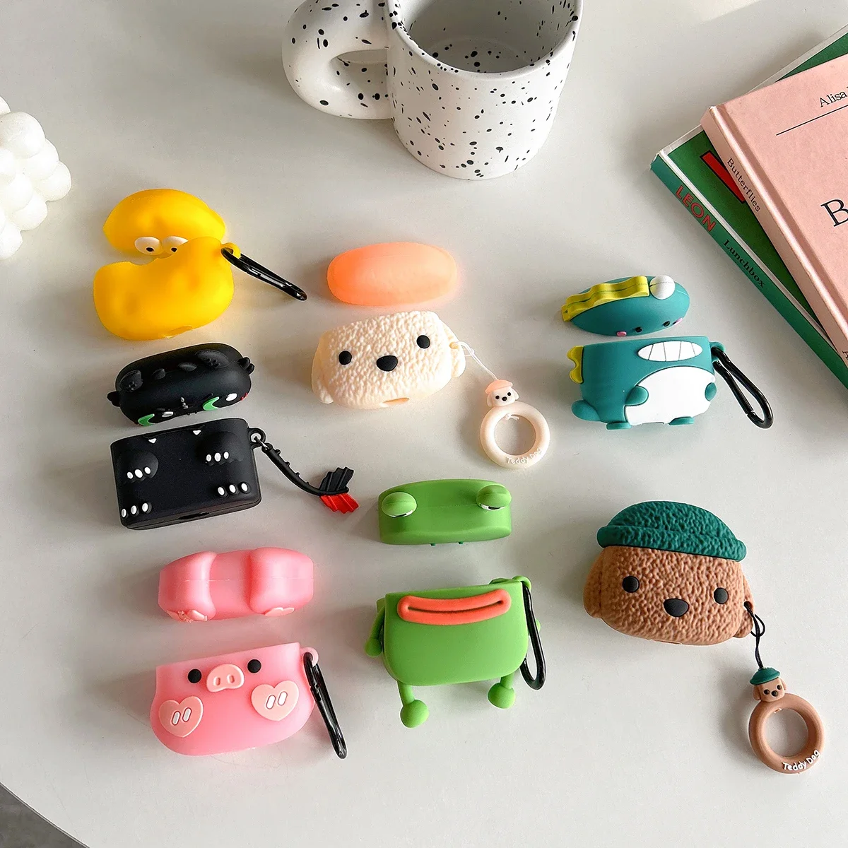 Earphone Case For OPPO Enco Air2i  Ins Cartoon Frog  Dinosaur Soft TPU Anti-drop Protective Cover Silicone Headphone Accessories