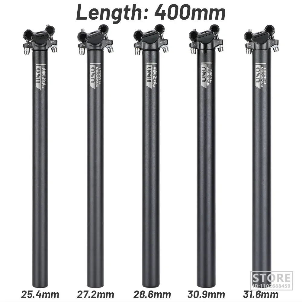 UNO Ultralight Bicycle Seatpost Aluminum MTB Road Mountain Bike Post Tube 25.4/27.2/28.6/30.9/31.6*350/400mm