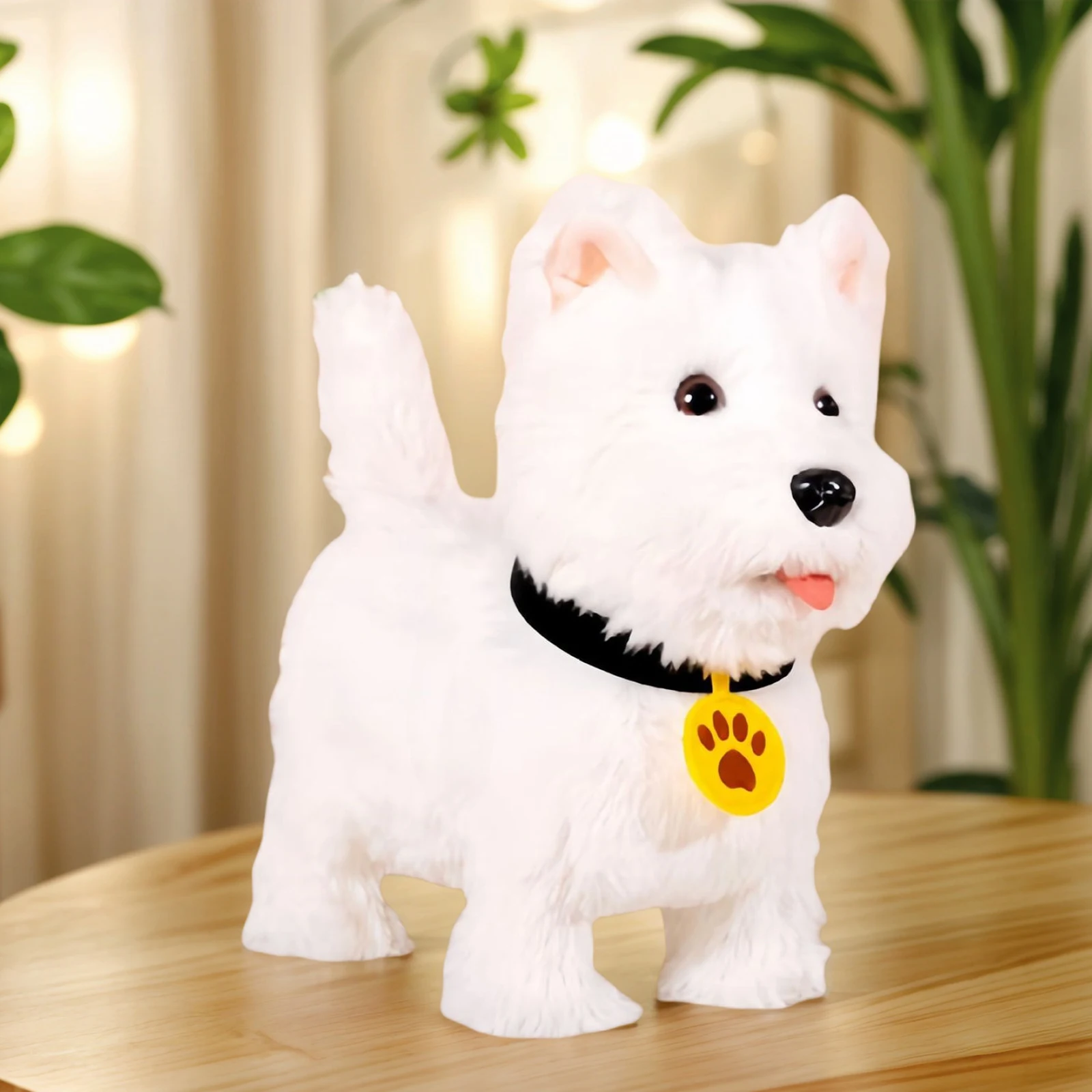 Leuke interactieve pluche hond blaffen, wandelen en staart kwispen Zacht interactief elektronisch pluche puppyspeelgoed Cadeauspeelgoed voor meisjes en jongens