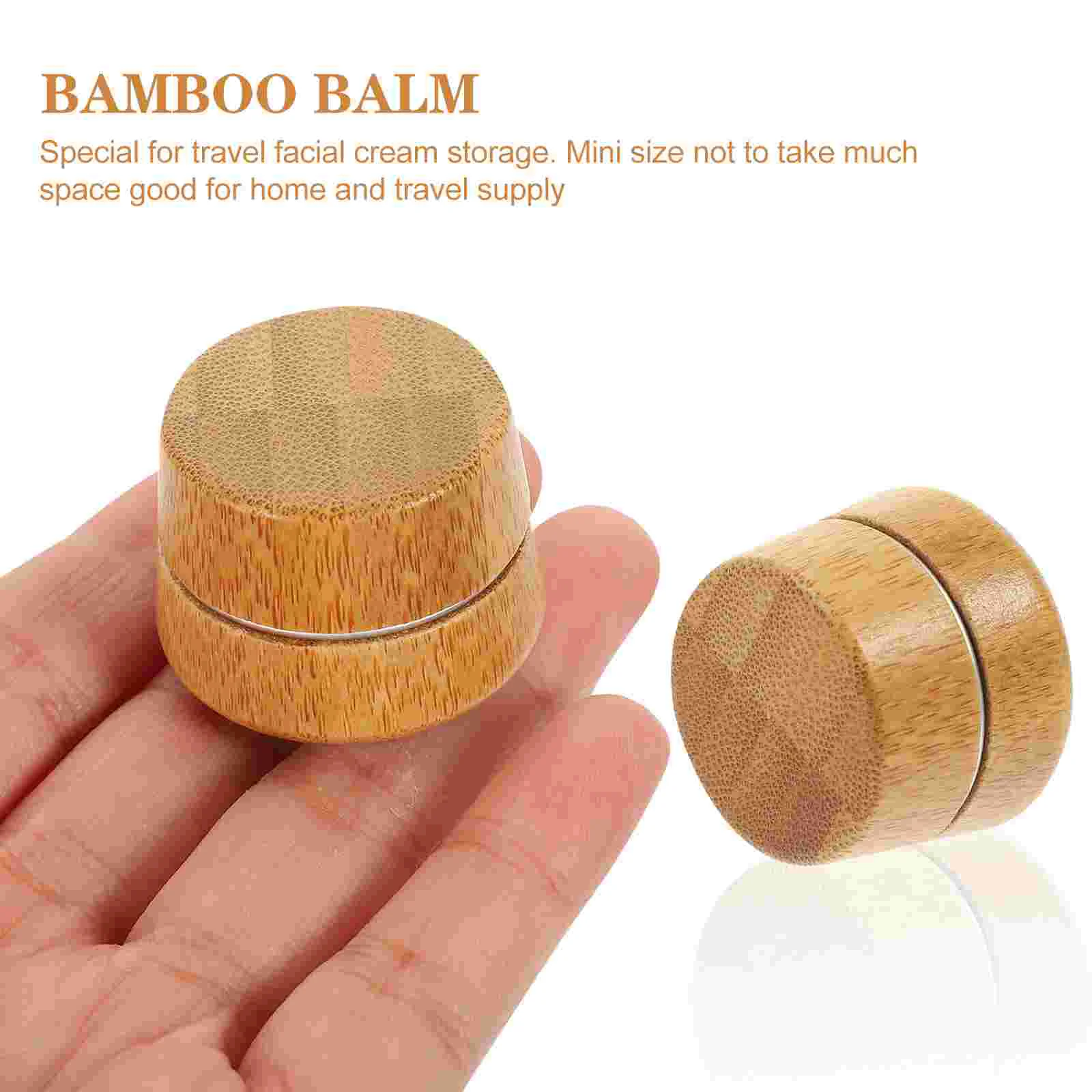 Round Jars with Lids Aluminum Tin Box Household Cream Case Reusable Portable Eye Screw Light Brown Daily Travel