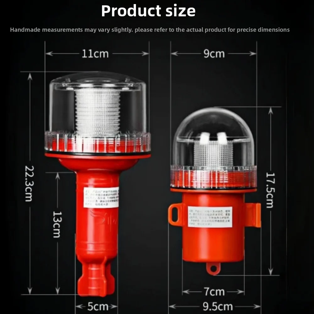 DZ-L1S Solar Marine Navigation Light – Tri-Color Flashing LED Beacon for Boat, Yacht & Fishing Net, IP65 Waterproof