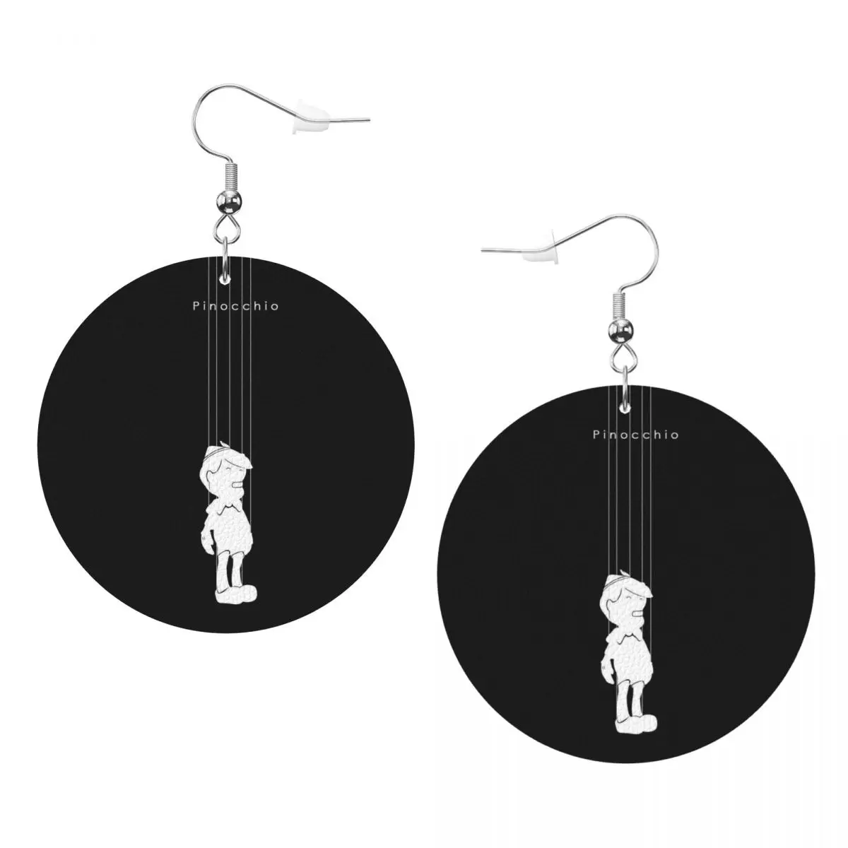 

Custom Drop Dangle Earrings Cartoon Pinocchio Leather Teardrop Earrings PVC Leather for Gifts Dainty Jewelry