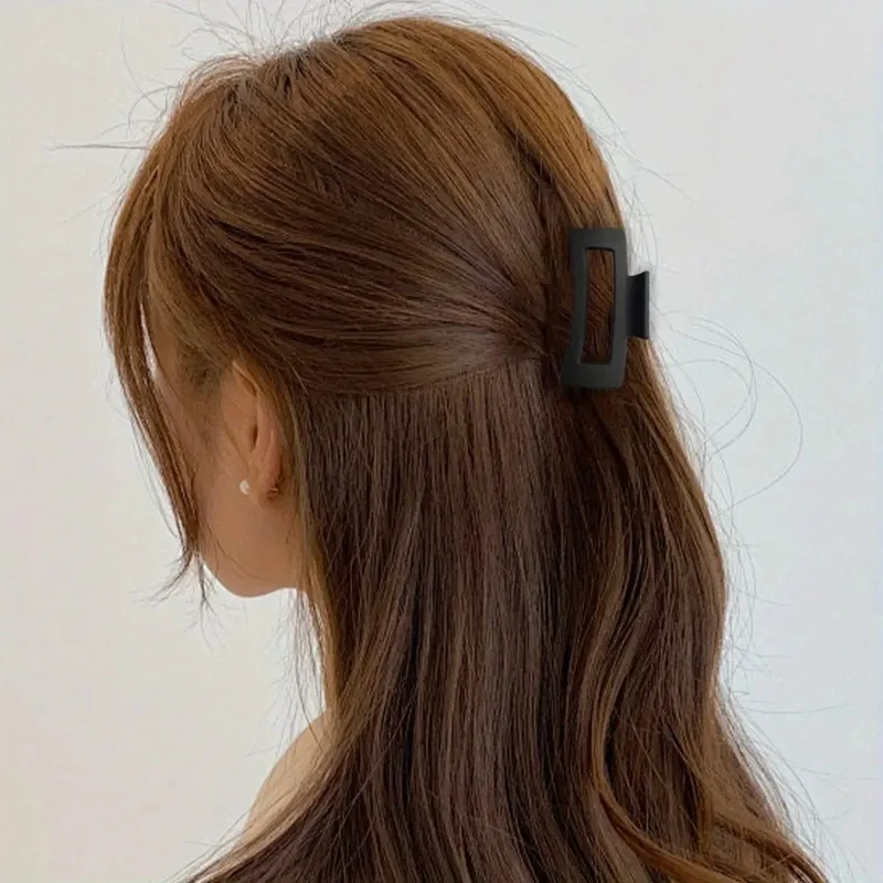 4 Stück matte Acryl-Anti-Rutsch-Haarklammern in Haifischform | Haarnadeln für Frauen | Set Haaraccessoires geeignet für alltägliche Frisuren. – Detail 10