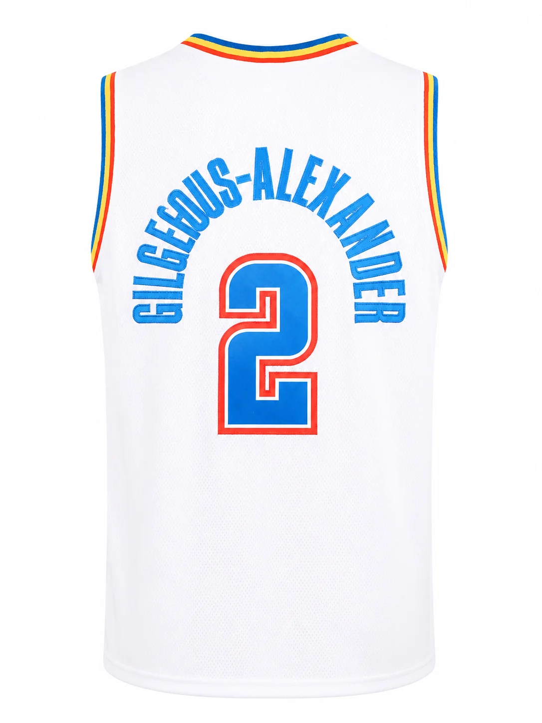 2027 Hot Sale Retro Gilgeous-Alexander 2 OKC Jersey White with Blue & Orange Trim Sports Uniform Casual Vest Men and Kids