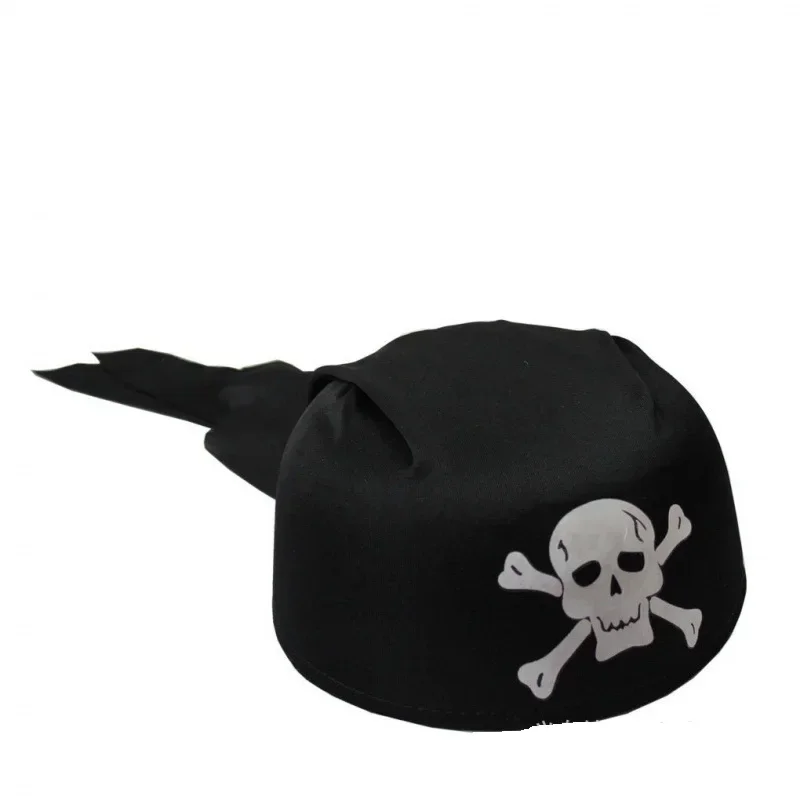 2025 Costume de Pirate pour garçon, gilet noir avec chapeau à visière, ensemble de crochets et de sacs de Pirate pour filles