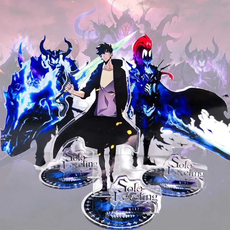 Soporte acrílico de nivelación individual de Anime, 15cm, Sung Jin Woo Sung Jin Ah Yoo Jin Ho, figuras de escritorio de acción, modelo de placa, juguetes, decoraciones para habitación