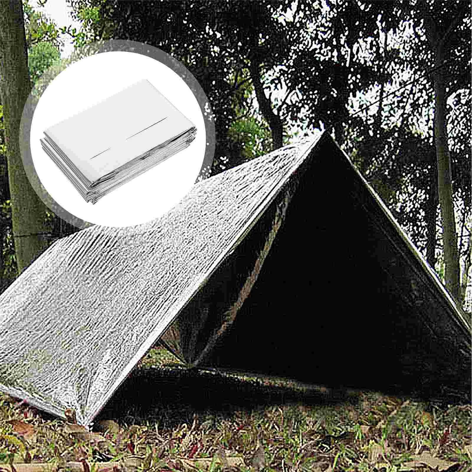 Insulation Emergency Blanket Outdoor Thermal Blankets Warm Supplies Foil Rescuing Aluminum Camouflage Survival