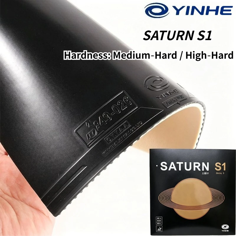 New YINHE SATURN S1 Table Tennis Rubber Tacky Pimples in with Energy High‑Density Sponge Medium‑Hard/ High‑Hard PingPong Rubber