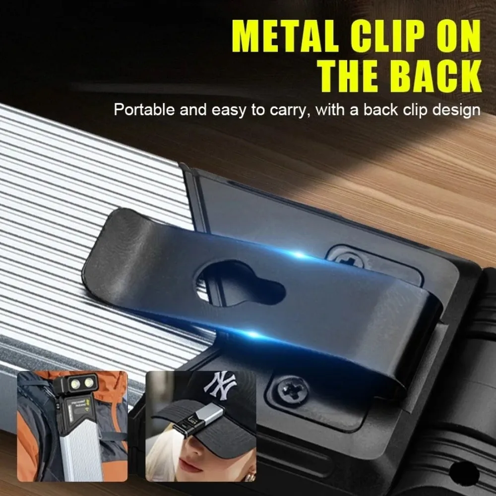 Electric Display LED Work Light USB Rechargeable 180° Rotating Telescopic Flashlight Telescoping Design with Tail Magnet