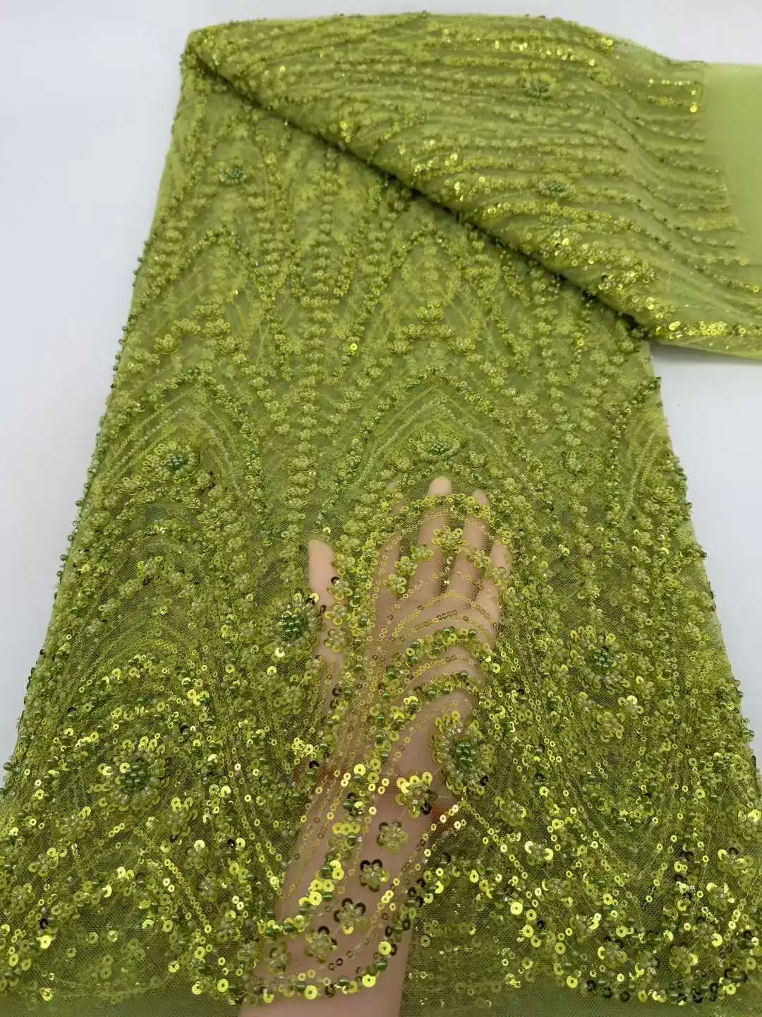 

African Nigerian Groom Tulle Lace Fabric 2026 High Quality Sequins Embroidery Beaded Nigerian French Wedding Party Dress