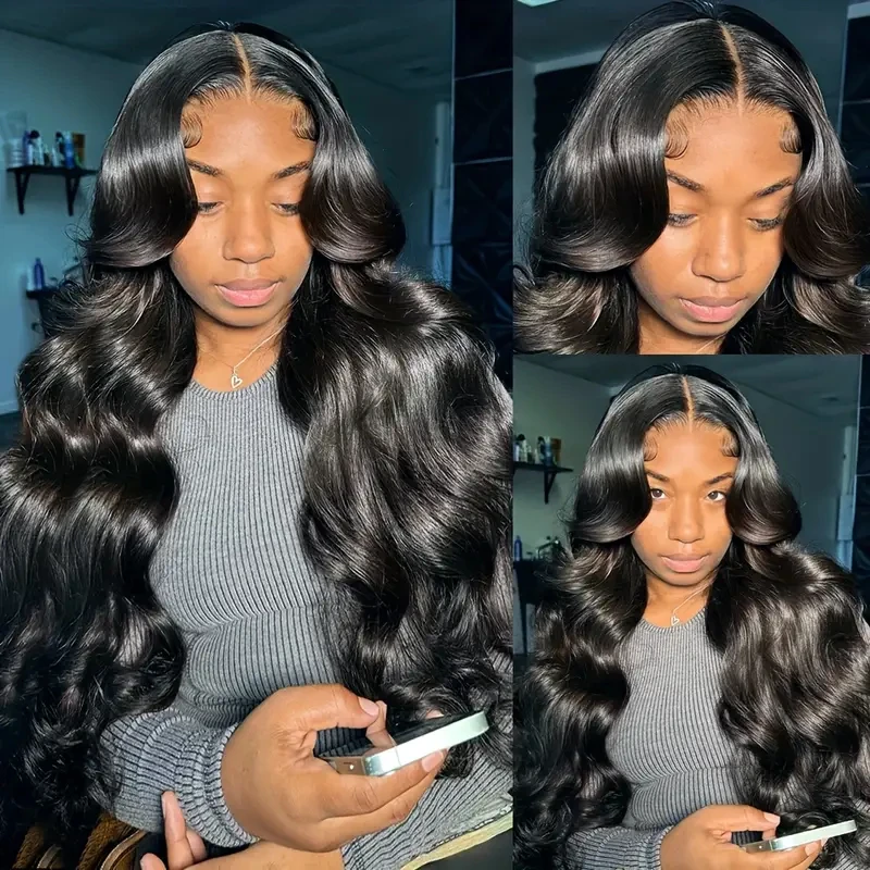 

HAIRTIME 30 Inch 5x5 Body Wave Glueless Wigs Human Hair Glueless Pre Cut Lace Front Wigs Human Hair Pre-bleached Human Hair