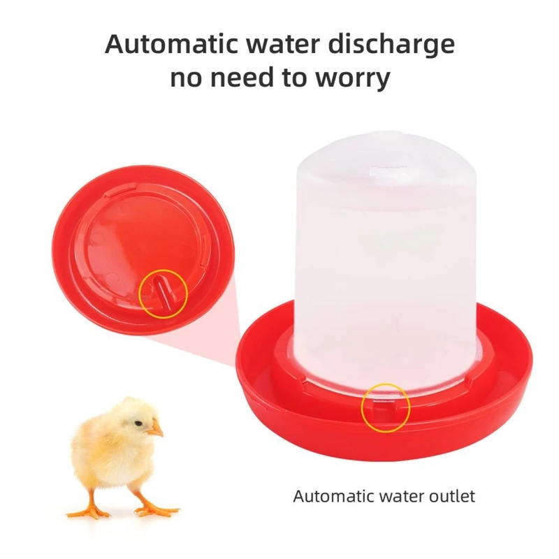 Chick Feeder Waterer พลาสติกทนทานแรงโน้มถ่วง Feeding น้ำขนาดเล็ก Jar เครื่องจ่ายอาหารสำหรับนกสัตว์ปีก Dropship