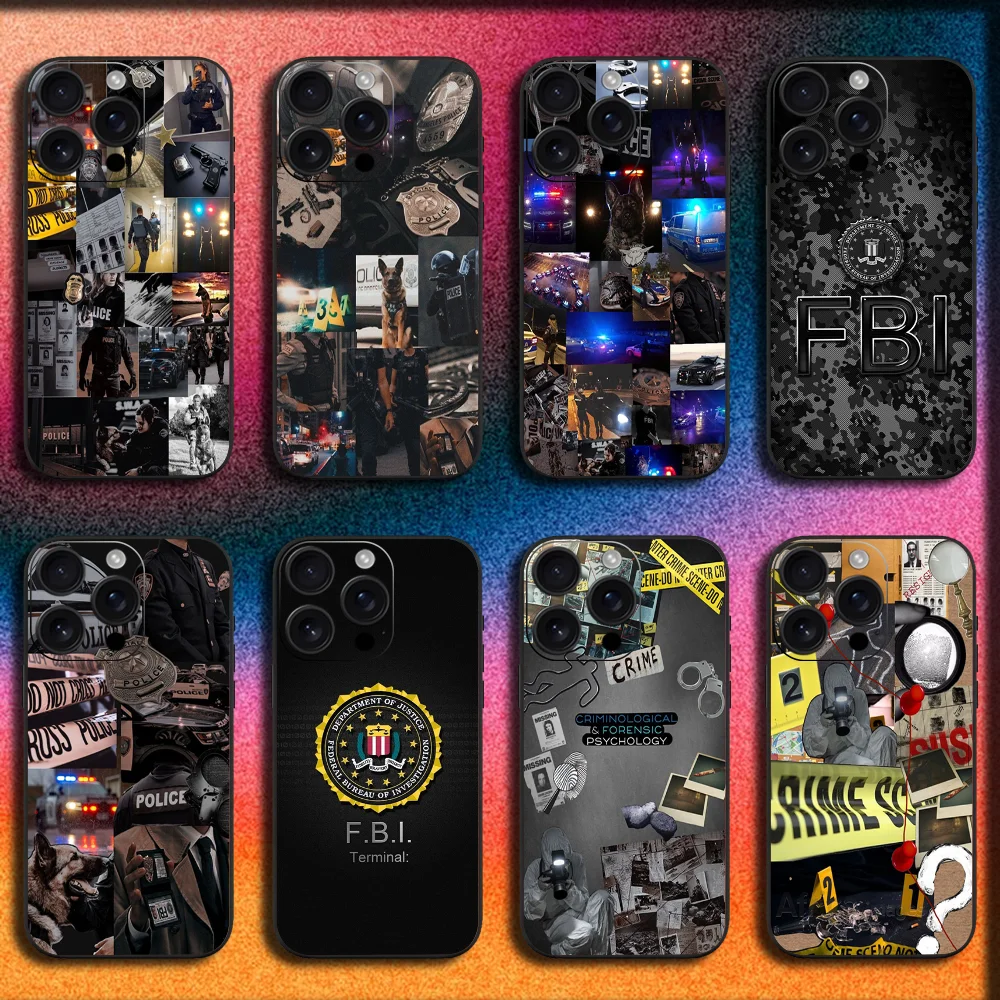 

Police Dog FBI Puzzle Phone Case For iPhone 16,15,14,13,12,11,Pro,XS,Max,XR,Plus,SE,Mini Soft Black Cover
