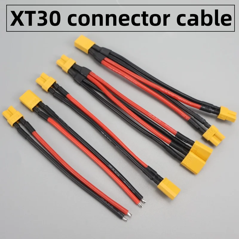 

XT30 to XT30 Male Female Extension Cable 16AWG Silicone Wire for RC Lipo Battery FPV Drone