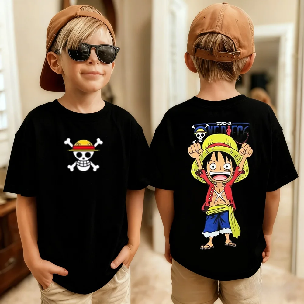 

Футболка One Piece для мальчиков и девочек, летняя детская футболка с героями аниме, Луффи, Зоро, Нами, Чоппер, милая одежда, футболки с героями мультфильмов, подарки на день рождения, топы