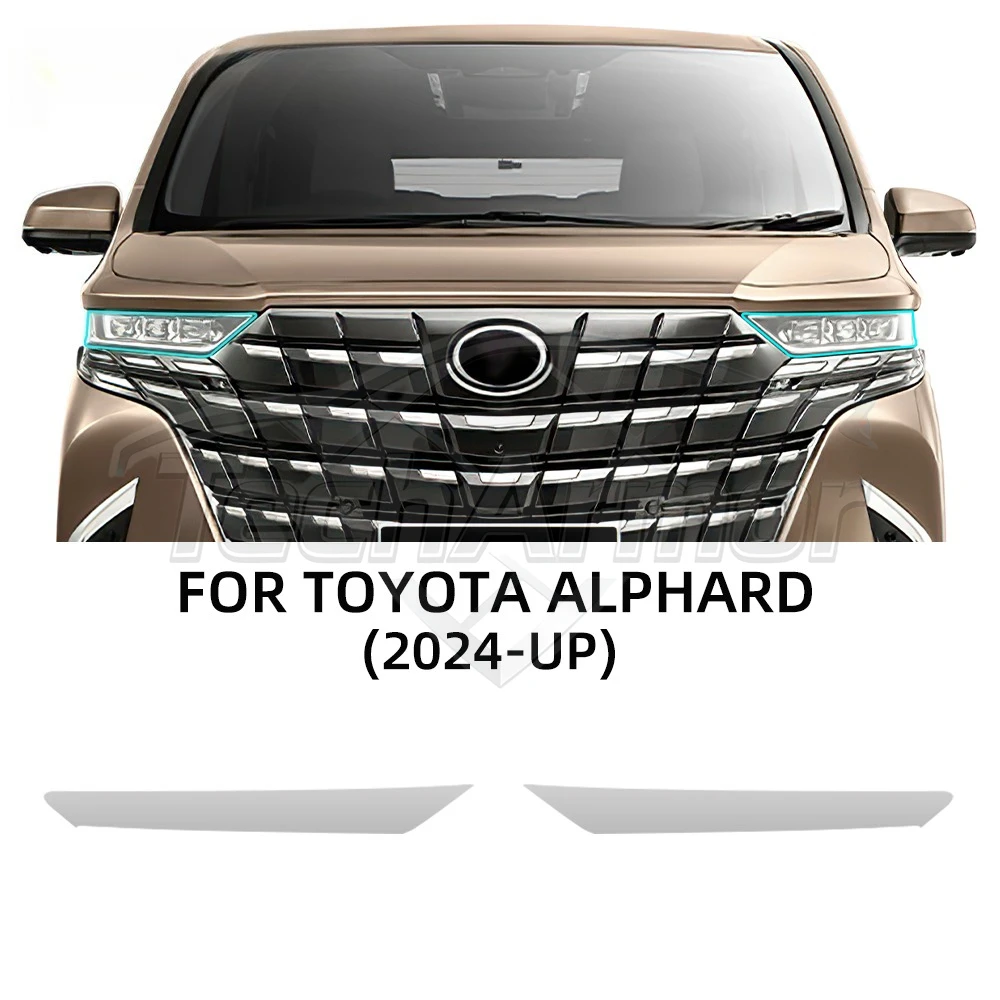 TPU Car Headlight Protective Film For Toyota Alphard 2024 2025 Transport Smoke Anti-Scratch Auto External Accessories Auto Parts