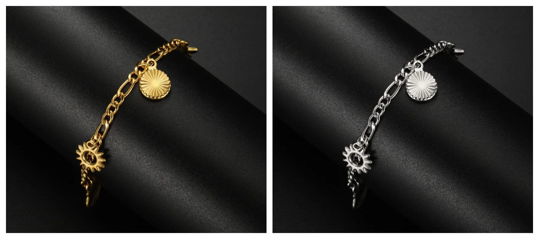 Kkjoy Mode Edelstahl Gold Farbe Doppel Schichten Shell Armband Für Frauen Herz Seestern Charms Schmuck Geschenk Für Frauen – Detail 8