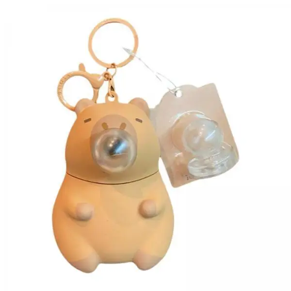 Plush Animal Capybara Keychain Stress Relief Soft Toy Backpack Pendant for Students Bag or Gift