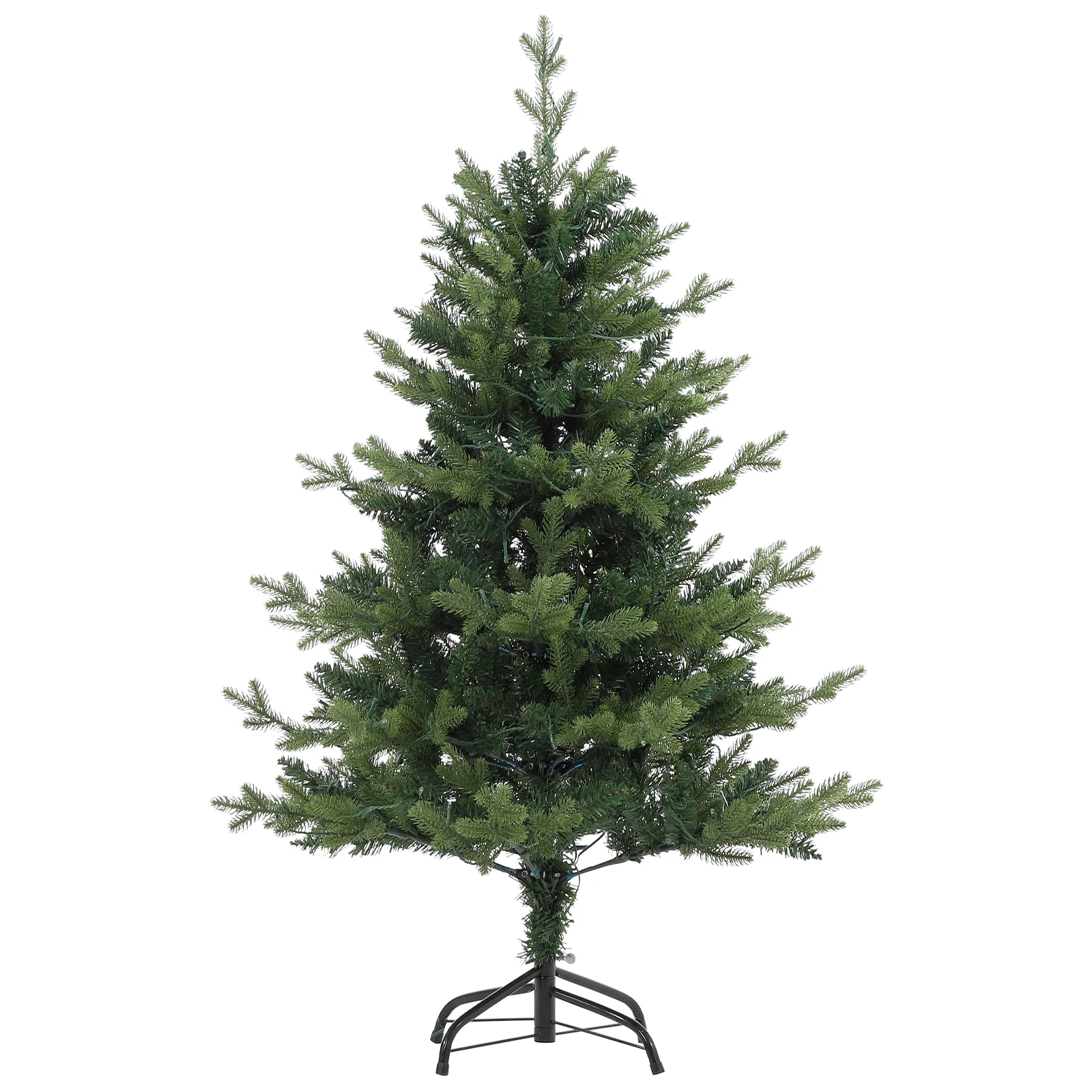 4 Ft Prelit Christmas Tree, Artificial Small Christmas Tree with 150 Warm White LED Lights and 265 Branch Tips, Easy Assembly