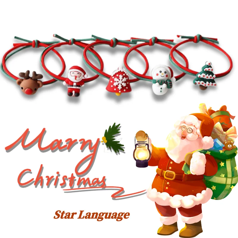 Star Language New Christmas Collection Bell Cute Headband Children's Adult Universal Hair Accessories Christmas Gifts Daily Wear