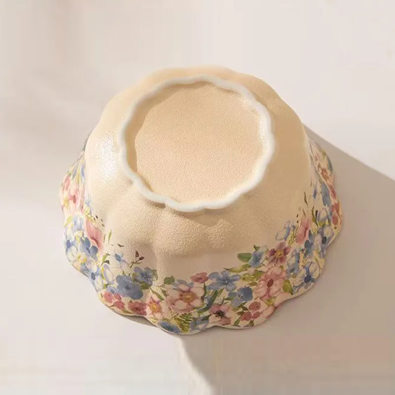 ZML ceramic tableware bowl for home eating large matte hat bowl