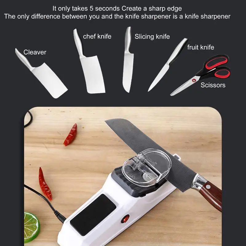 Affilacoltelli elettrico professionale cacciaviti forbici affilatura rapida USB chef coltello lucidatura a forbice per cucina cuoco