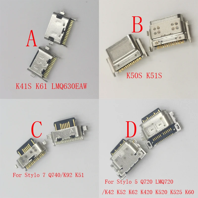 5-10Pcs Plug Connector USB Charger Charging Dock Port For LG K41S K61 K50S K51S K92 K51 Stylo 5 7 K42 K52 K62 K60 Q740 Q720 K420