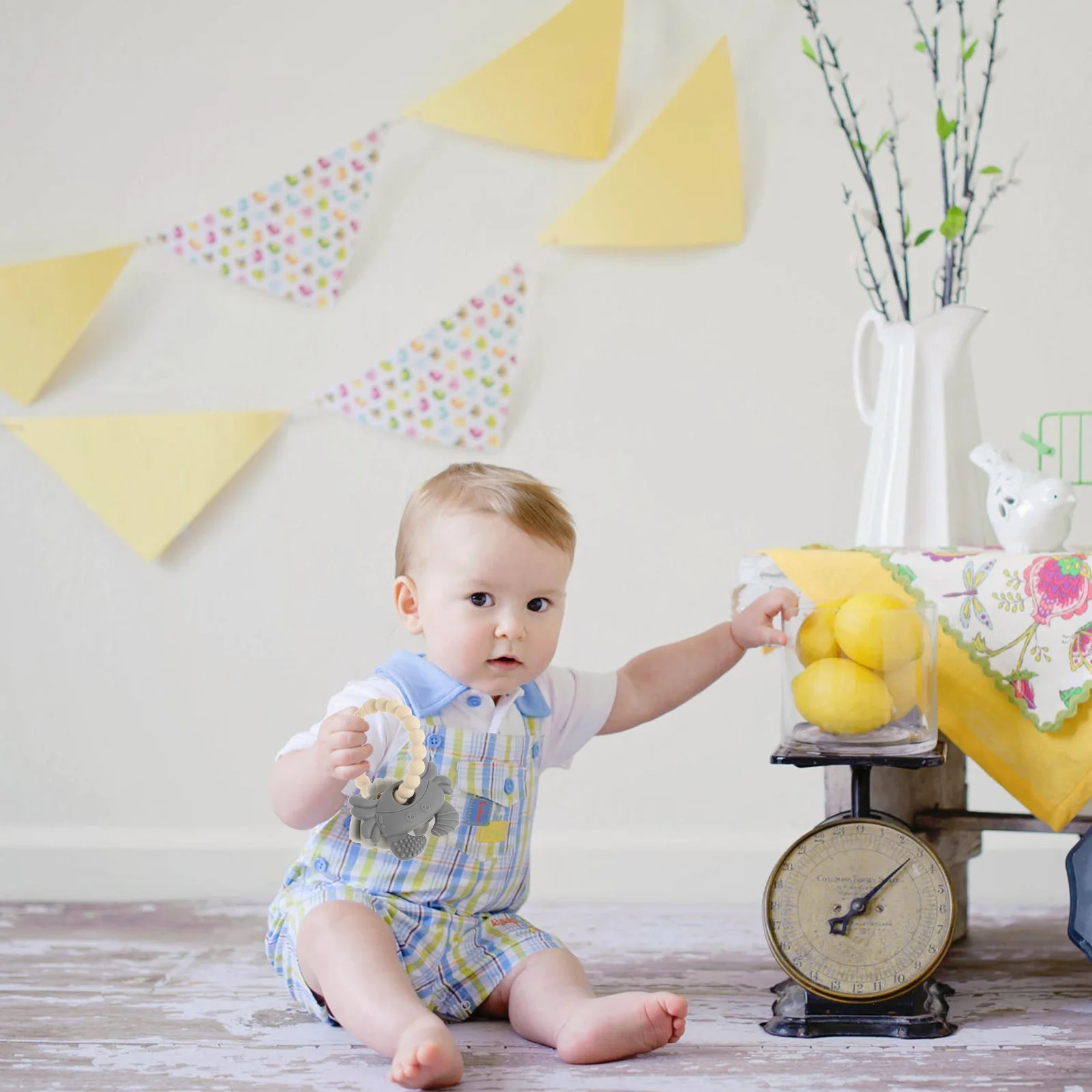 حلقة تسنين للأطفال من السيليكون على شكل سرطان البحر ناعمة لتخفيف المضغ لحديثي الولادة، عضاضة تنموية آمنة للإمساك #4