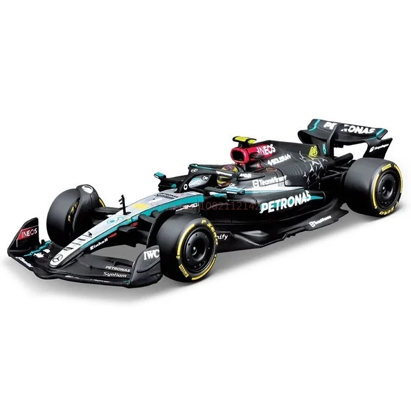 2024 Hot Bburago 1:43 Mercedes-Amg F1 W15 Alloy Miniature Diecast Model Amg Petronas F1 W15 Team #44 #64 Alloy Car Model ToyGift