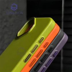 Slim Solid Color Skin Friendly Matte PC Case For iPhone 12 13 14 Plus 15 16 Pro Max Luxury Alloy Lens Hard Shockproof Back Cover