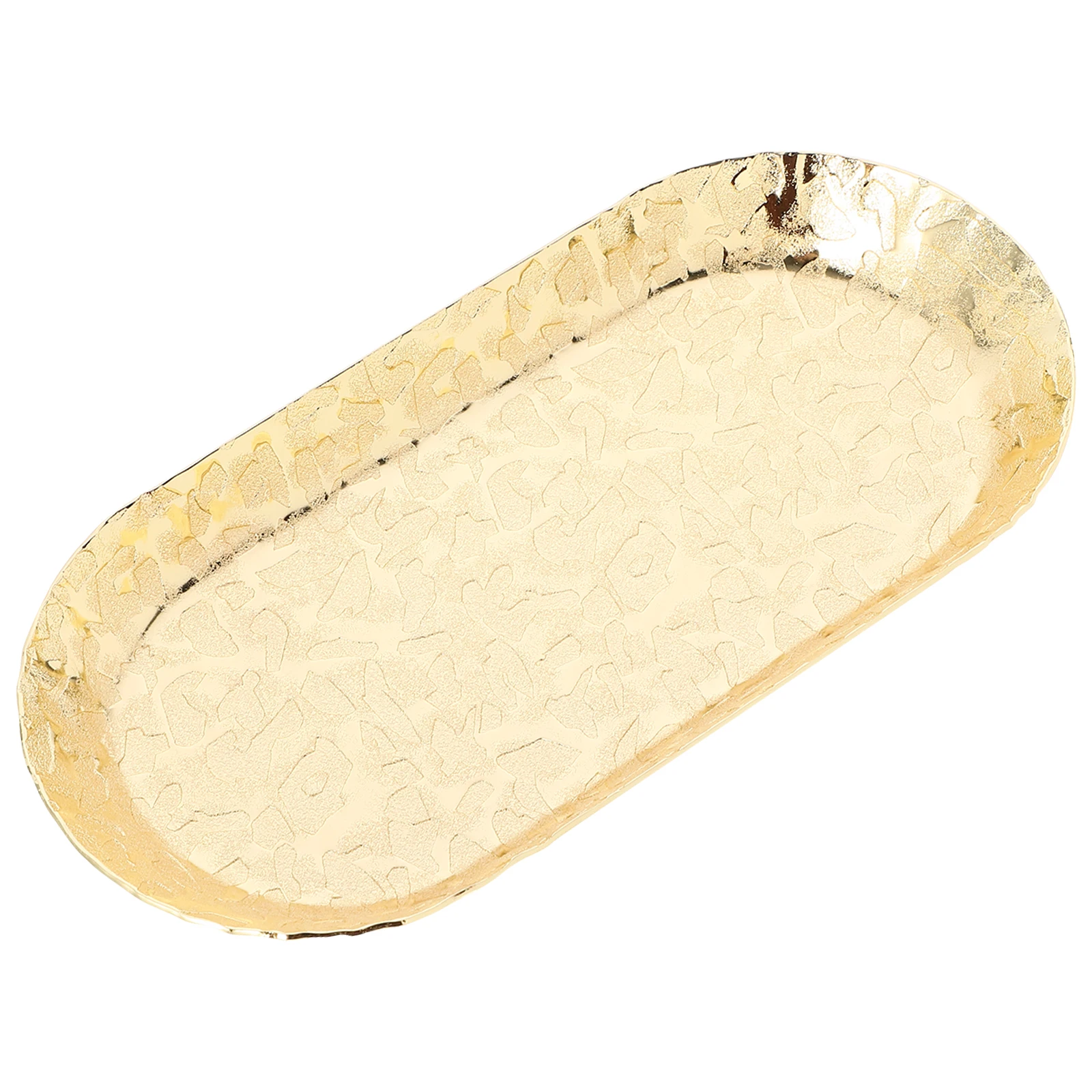 

Hammer Pattern Snack Plate Trays 430 Stainless Steel Gold Nordic Jewelry Storage Display Tray Home Desk Bathroom