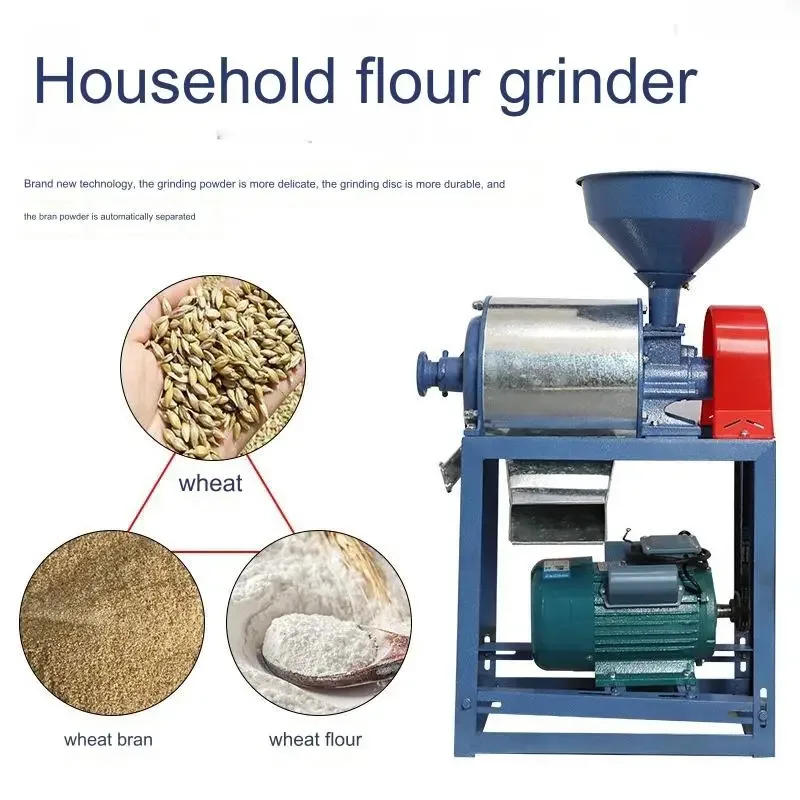 Small Multi-Function Motorized 220V 2200W Best Quality Grain Rice Corn Grinder Wheat Maize Flour Grinding Mill Machine