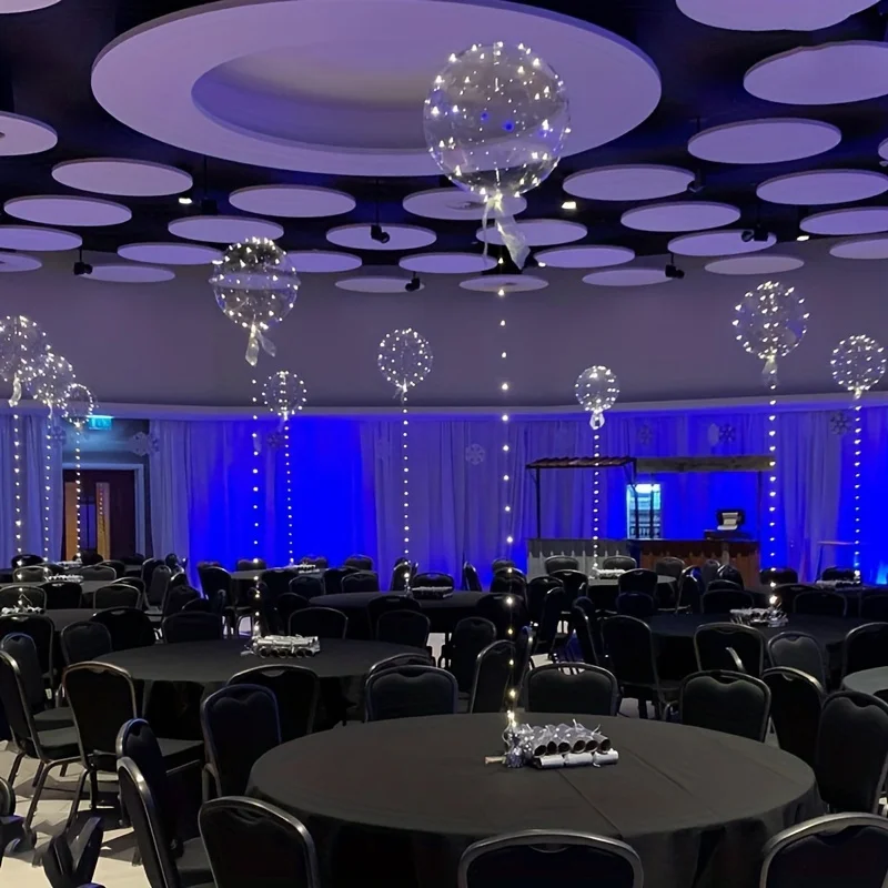 5 مجموعات Led بوبو بالون تضيء توهج واضح بالونات 20 بوصة بوبو بالون مع 3M سلسلة أضواء مهرجان الجدول محور ديكور #4