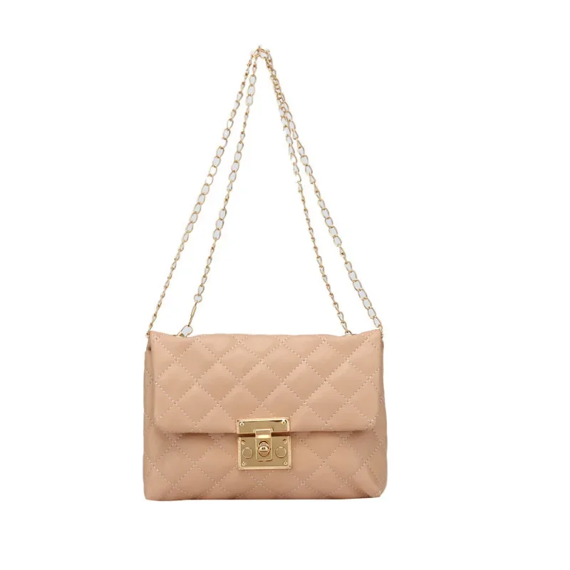 Linha de bordado PU couro Crossbody sacos femininos, bolsa casual pequena, bolsa de ombro de marca, tendência feminina, nova, 2022