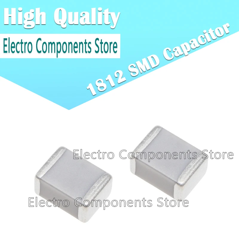 10PCS 1812 SMD Capacitor 100pF 47pF 33pF 22pF 10pF NPO 1KV 2KV 3KV ±5% COG Ceramic Capacitance 4.5*3.2MM 1000V 2000V 3000V