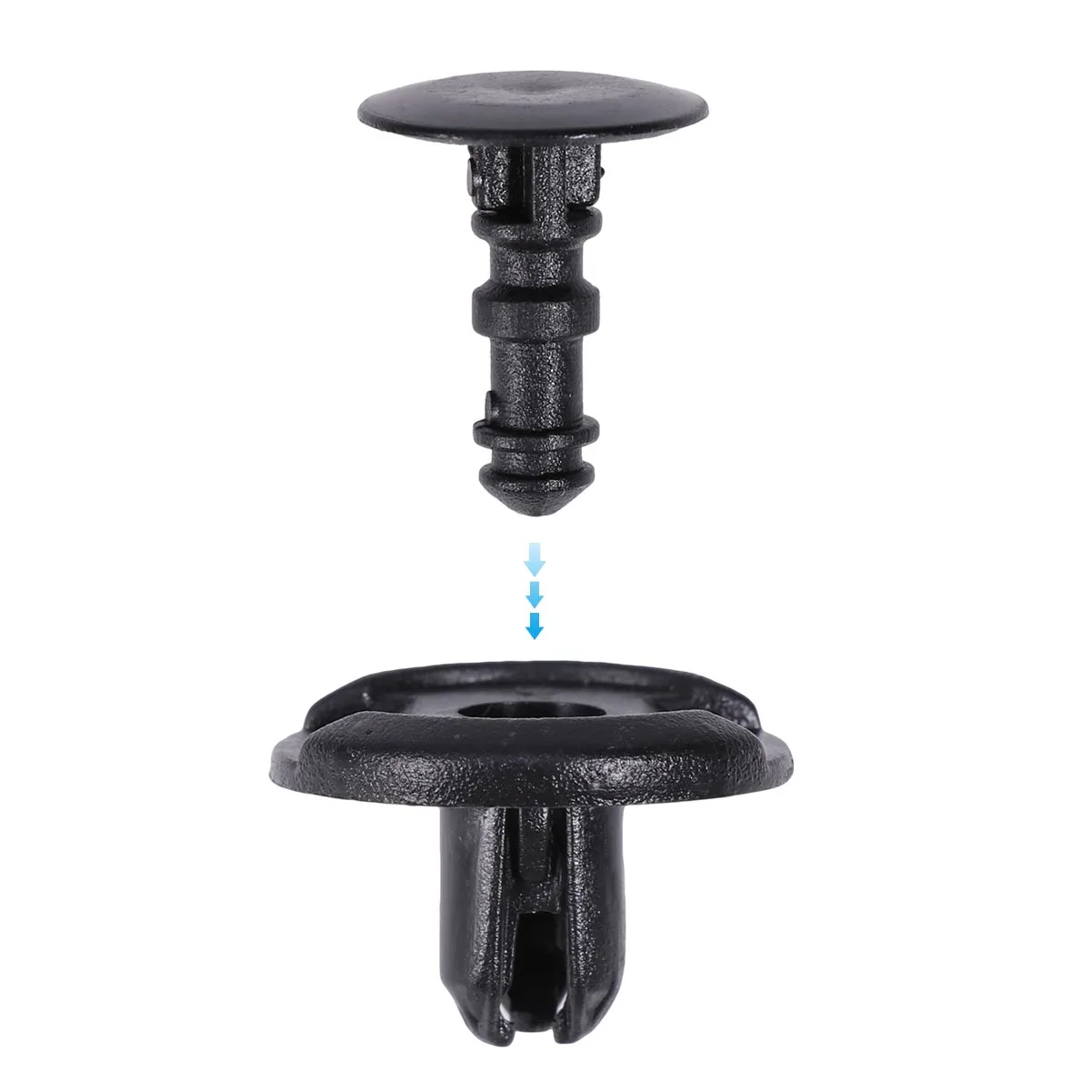 

20Pcs Black Nylon Rivets Clip Car Push Retainer for Bumper Side Skirt Trim 2x2x1cm Auto Accessories Push Clips