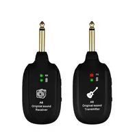 Sistema inalámbrico de guitarra A8 UHF, transmisor receptor, transmisor de guitarra inalámbrico recargable incorporado para bajo de guitarra eléctrica