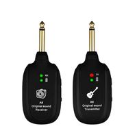 A8 UHF Guitar Wireless System Transmitter Receiver Built-in Rechargeable Wireless Guitar Transmitter For Electric Guitar Bass