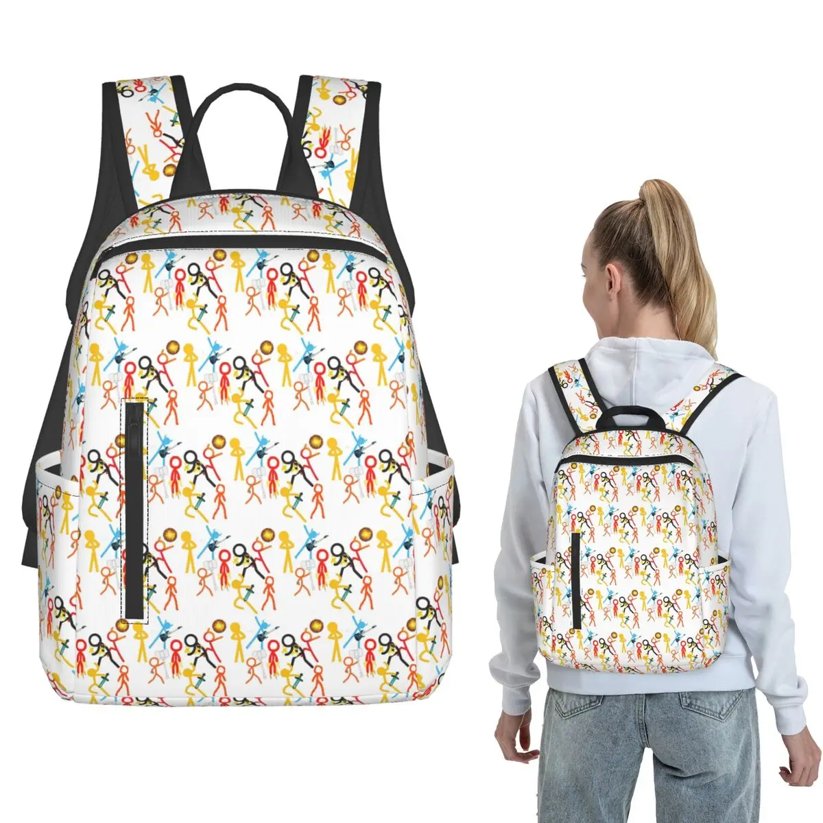

Alan Becker Backpack Daypack Kids BookBag School Bag Shoulder Bags for Men Women