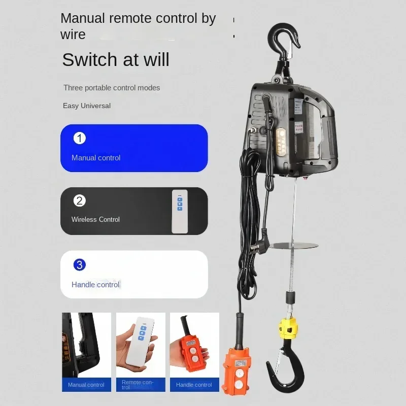 Pilot do użytku domowego Przenośny wciągnik trakcyjny Miniaturowy elektryczny mały dźwig Gorąca sprzedaż