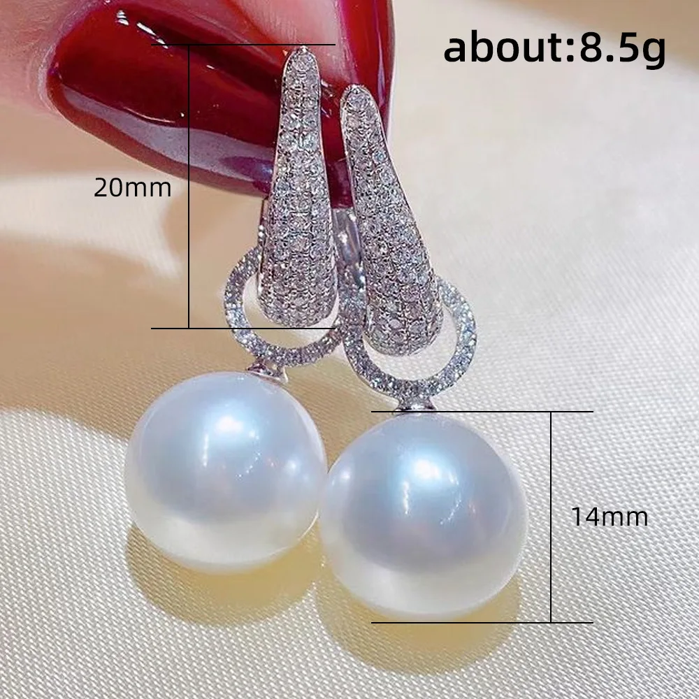 Huitan New Arrival kolczyki z imitacją pereł kobiety kolor srebrny moda wszechstronne kobiece akcesoria do przekłuwania uszu biżuteria ślubna — zdjęcie 7