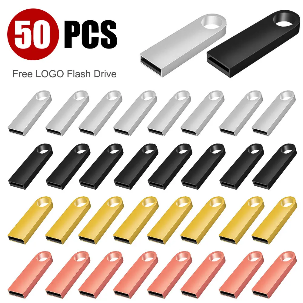 50PCS/lot USB Flash Drive 2.0 4GB 8GB 16GB Mini Memory Stick Pendrive 32GB 64GB 1GB 2GB 18MB USB Stick Flash Disk Free laser