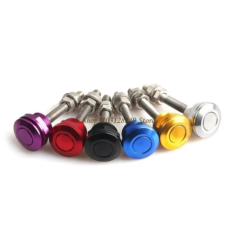 N5KD Bumper License Plate Lock Clip Push Button Bonnet Universal Push Button Hood Pin