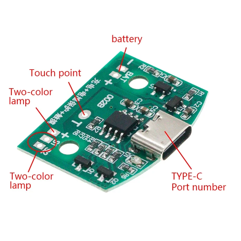 1/5/10 sztuk 8W typ C lampa stołowa płytka drukowana USB ładowanie trzy biegi bezstopniowe przyciemnianie Led dotykowy mały moduł sterowania lampką